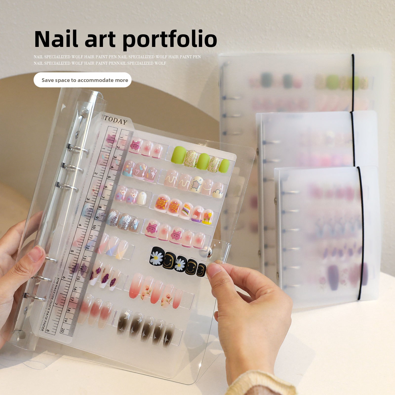 Nail Art One Piece - كتاب تخزين قطع فن الأظافر، سعة