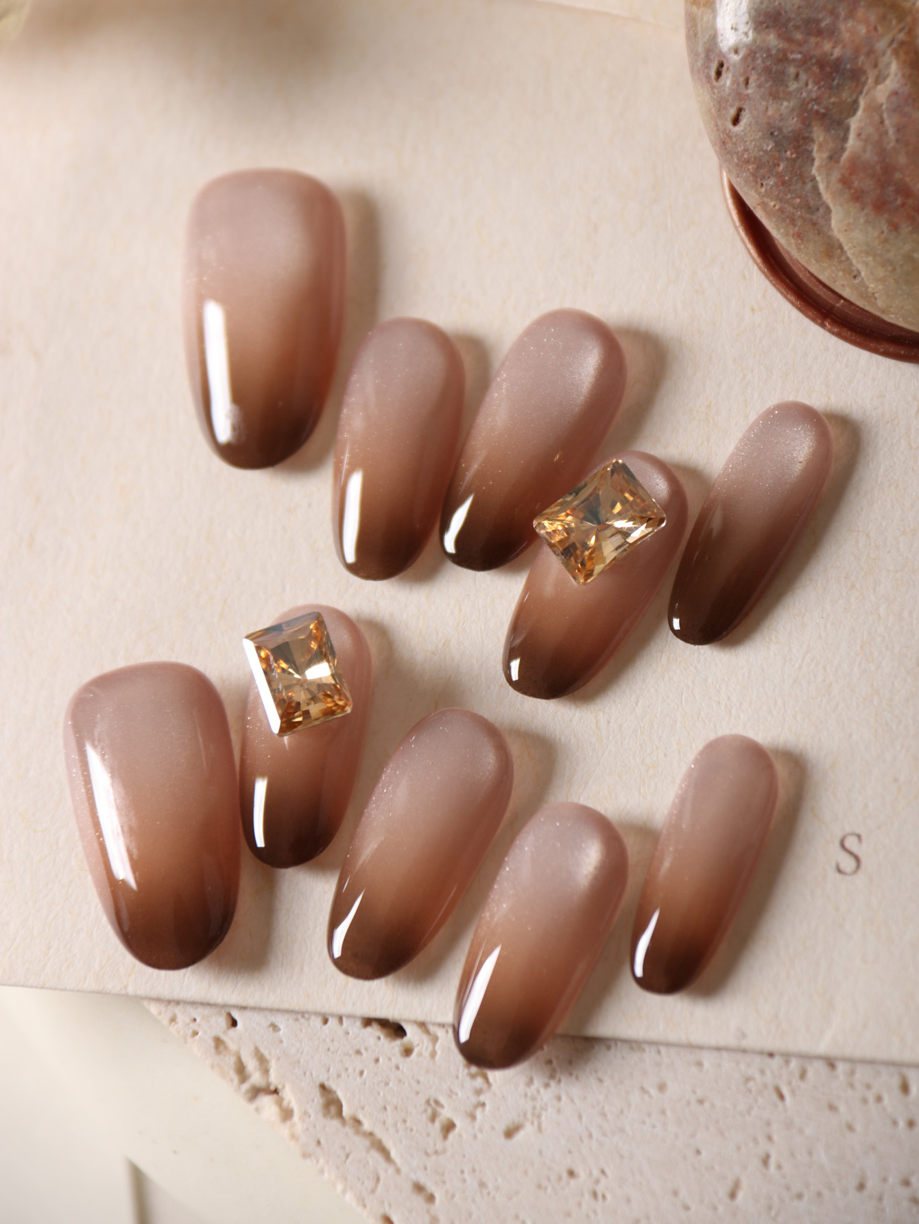 Nail Adhesive Tab - 10 قطعة من أظافر الأكريليك على