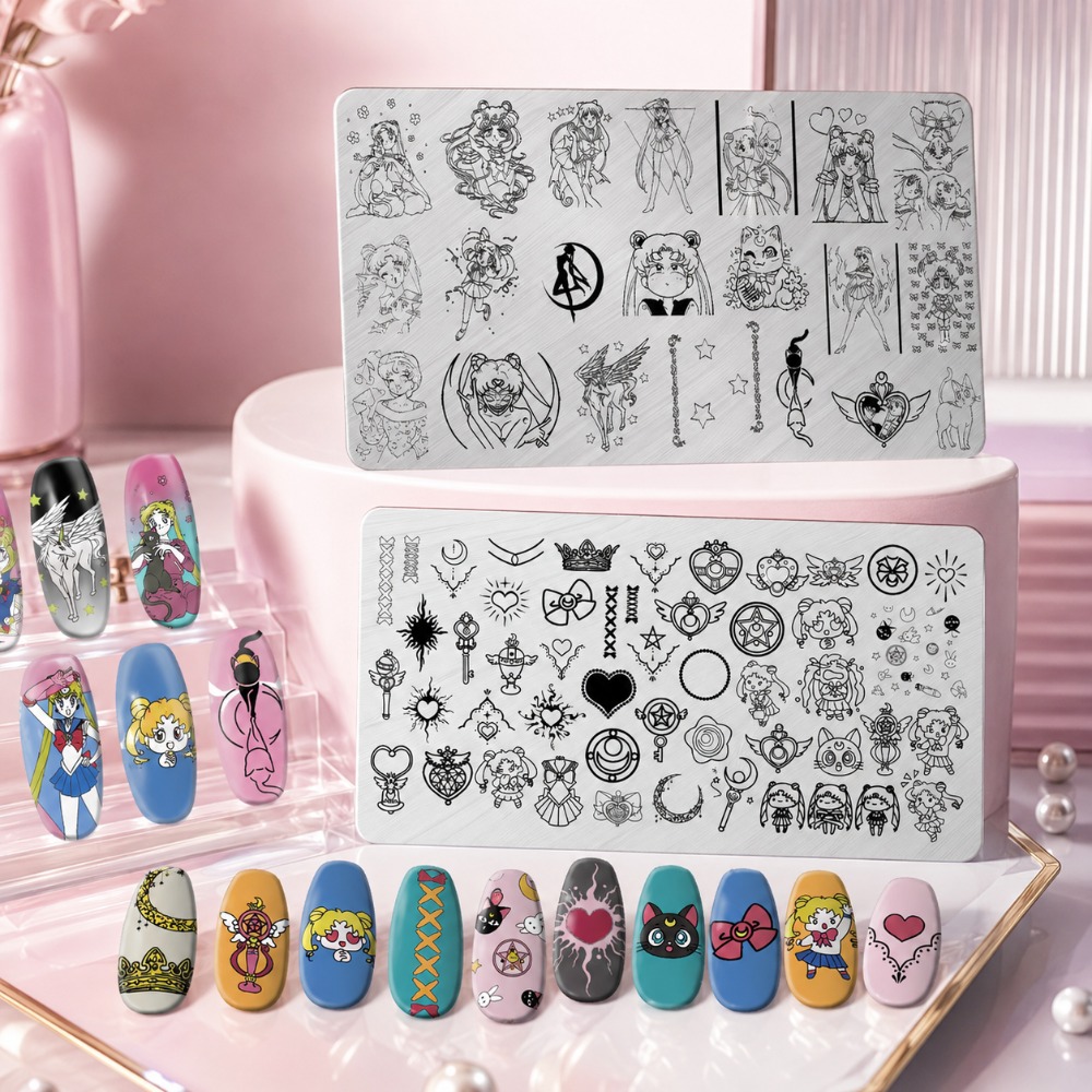 لوحة ختم الأظافر بتصميم سيلور  - مراجعة Nail Art Inspo وسعره
