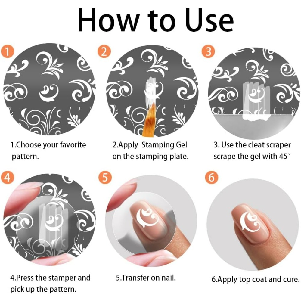 3 قطعة نمط دوامة مسمار الفن قو - مراجعة Nail Art Inspo وسعره