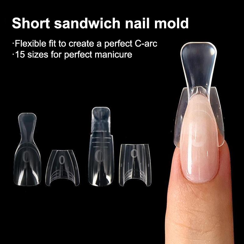 60 قطعة/علبة قوالب أظافر مزدوج - مراجعة Nail Art Ombre وسعره