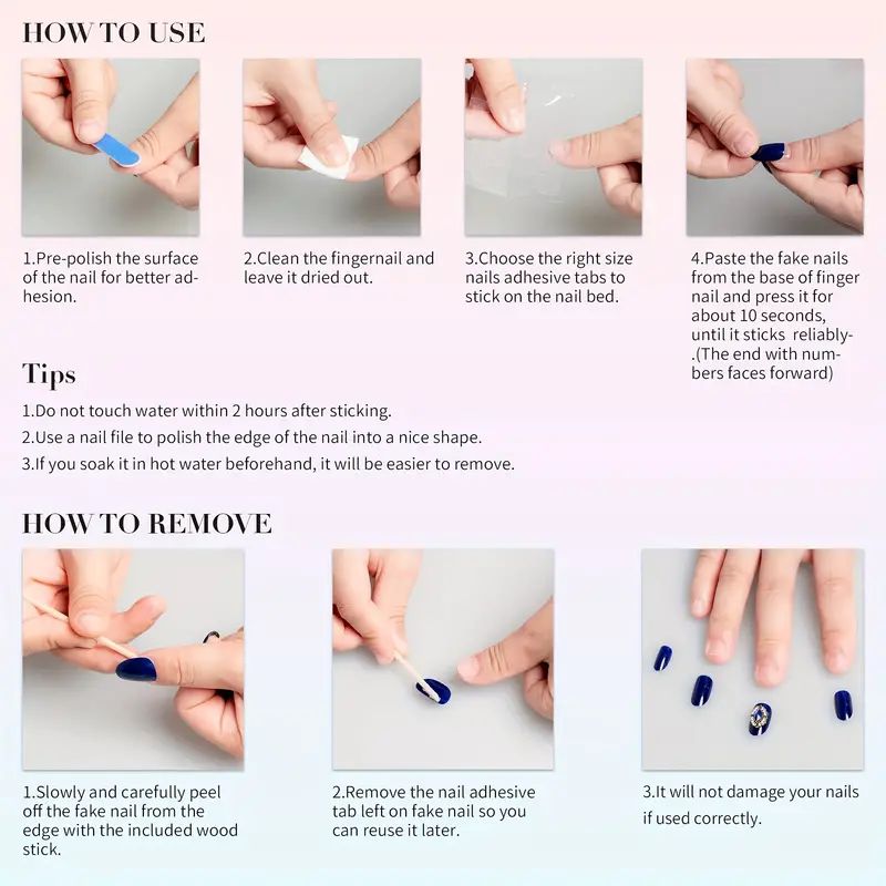 10 قطعة الصحافة اليدوية الفاخر - مراجعة Nail Adhesive Tab وسعره